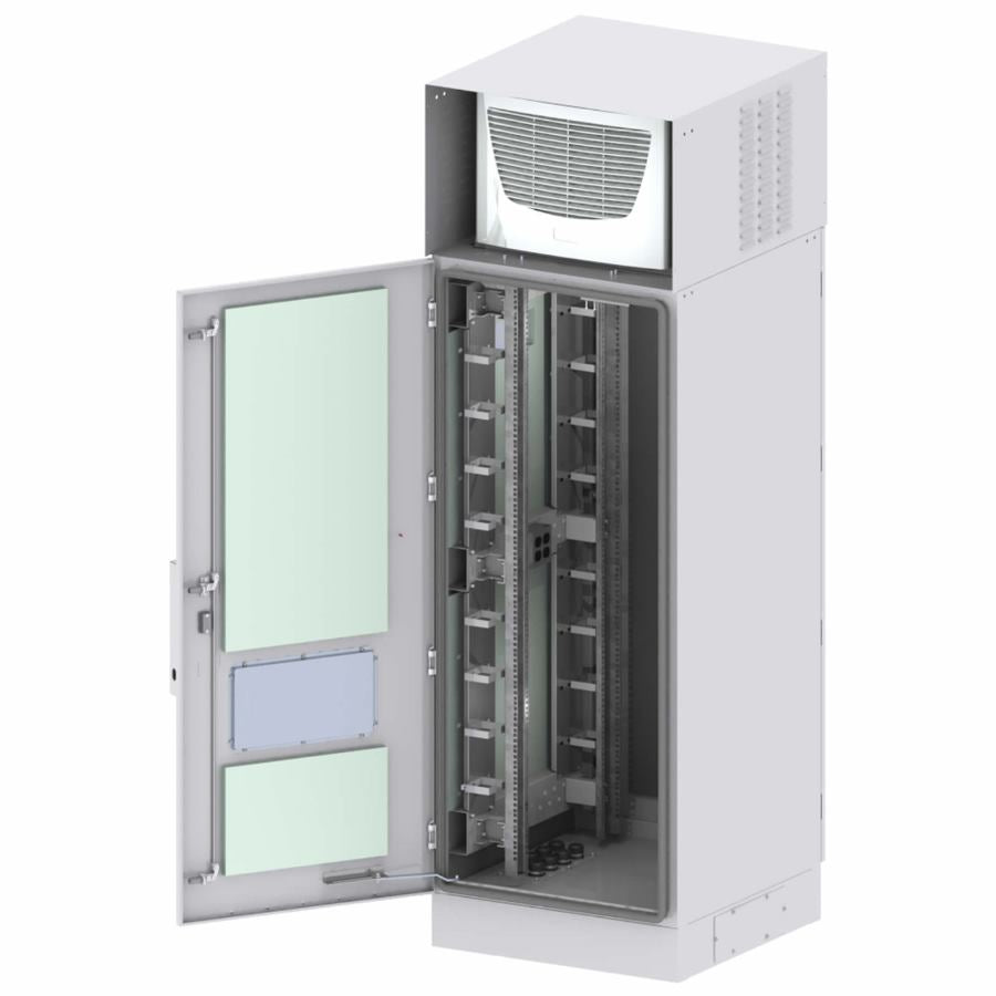 Cyclone Cyclone 36U Cabinet, 32" Depth, 6" Plinth, Quad AC Outlet, Thermal Blanket, Front/Rear Padlock Door, IP54, Powder Coated Galvanized Steel